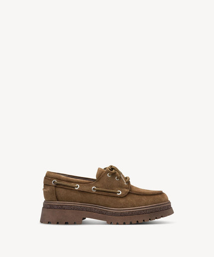 Mocassino scamosciato camel - Piedi Folli