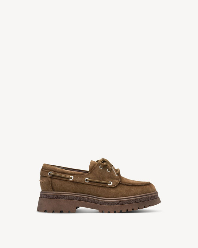 Mocassino scamosciato camel - Piedi Folli