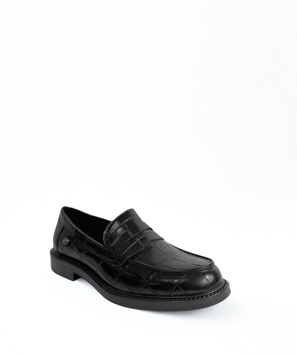 Mocassino stampa cocco nero - Piedi Folli