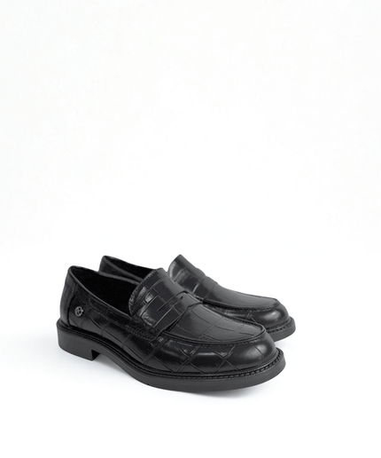 Mocassino stampa cocco nero - Piedi Folli