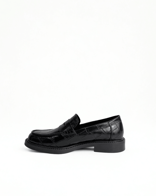 Mocassino stampa cocco nero - Piedi Folli
