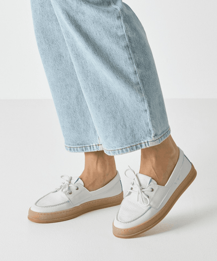 Mocassino White Leather - Piedi Folli