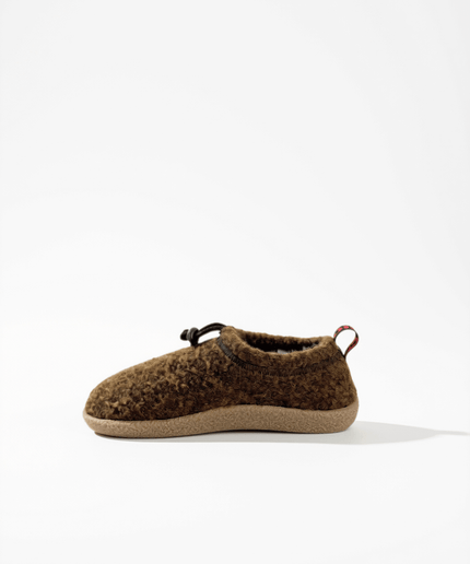Pantofola Merinos Lana marrone - Piedi Folli