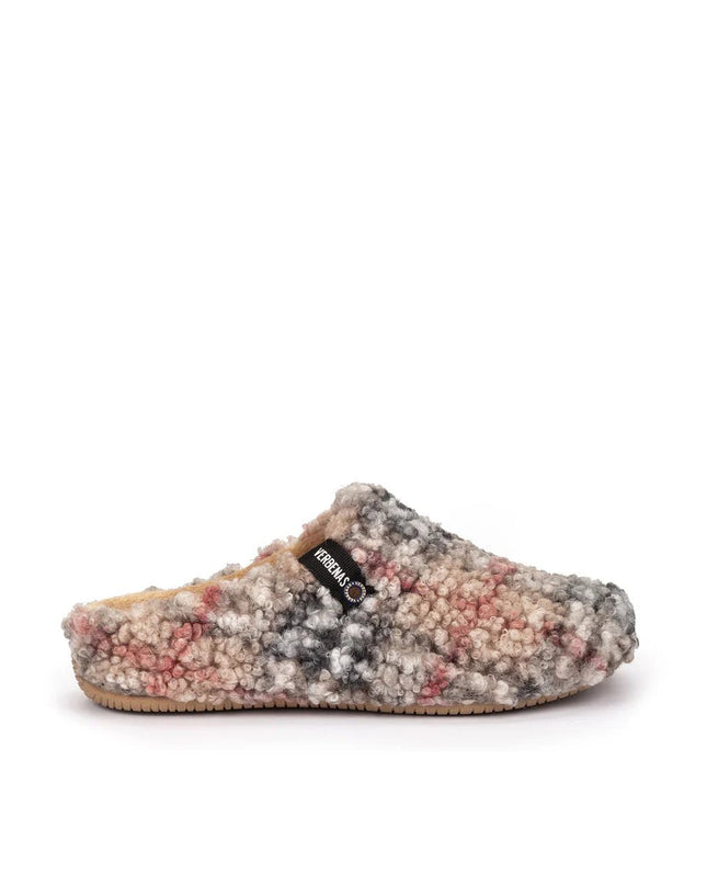 Pantofola slippers York Plaid Borrego Beig - Piedi Folli