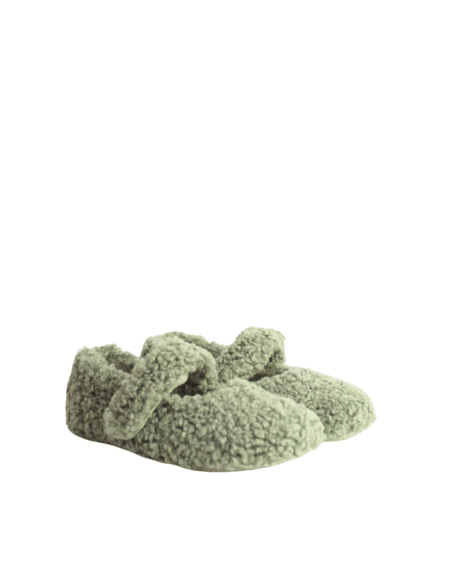Pantofola Yina Curly verde - Piedi Folli