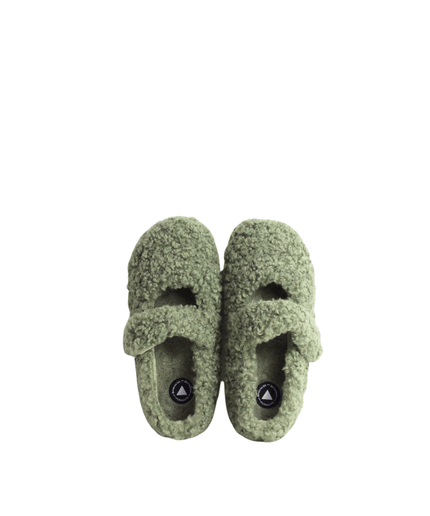 Pantofola Yina Curly verde - Piedi Folli