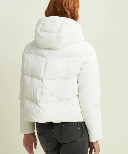 Piumino cropped donna con collo alto e coulisse regolabile - Piedi Folli