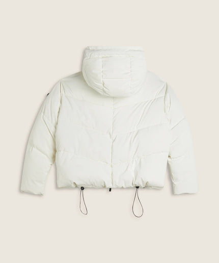 Piumino cropped donna con collo alto e coulisse regolabile - Piedi Folli