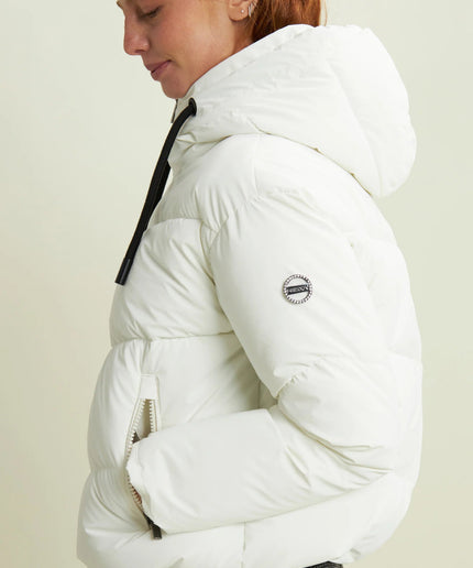 Piumino cropped donna con collo alto e coulisse regolabile - Piedi Folli