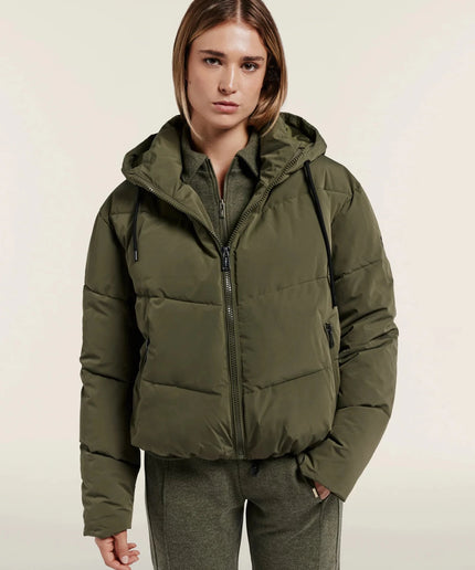 Piumino Cropped Donna in Tessuto Antivento - Piedi Folli
