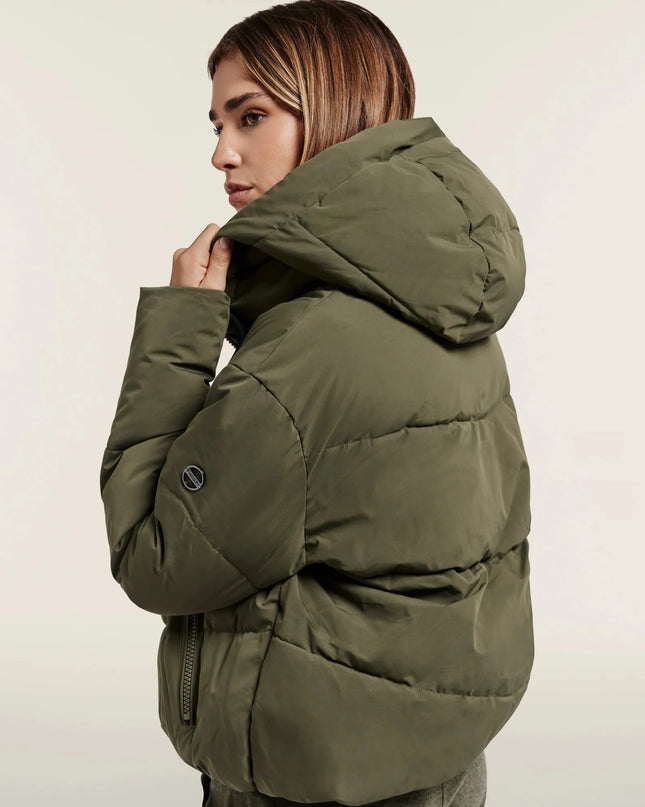 Piumino Cropped Donna in Tessuto Antivento - Piedi Folli