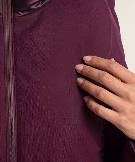 Piumino donna lunghezza media con inserti lucidi e opachi - Piedi Folli
