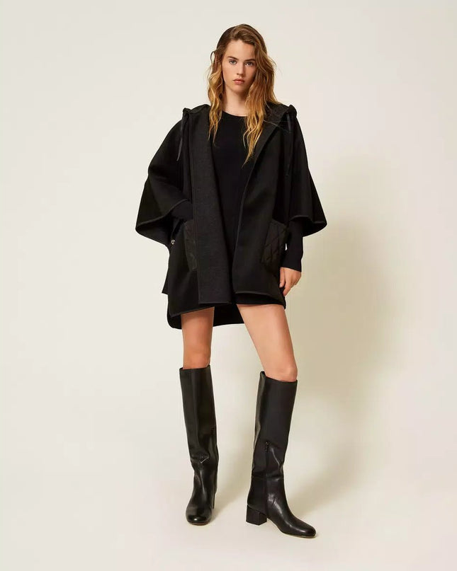 Poncho in maglia con tasche - Piedi Folli