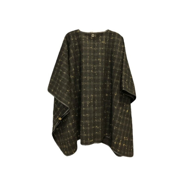 Poncho Nero e lurex oro - Piedi Folli