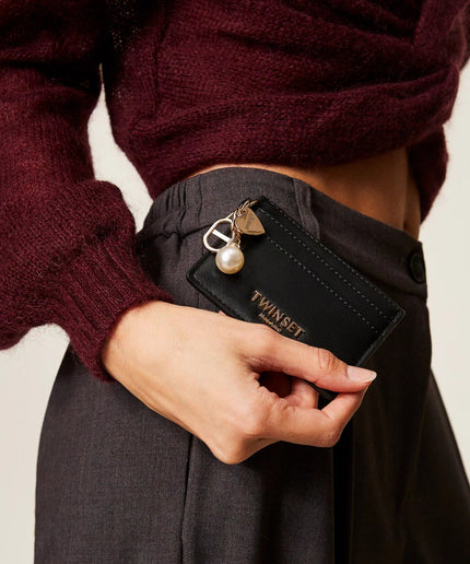 Portacarte con charm logati - Piedi Folli