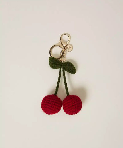 Portachiavi con ciliegie crochet - Piedi Folli
