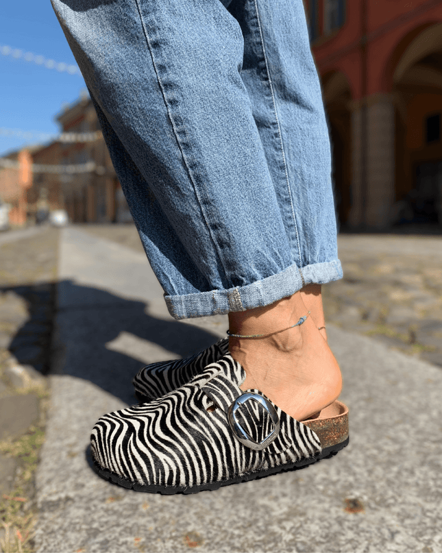 Sabot 11 VEGAS H I V SCAMOSCIATO ZEBRA - Piedi Folli
