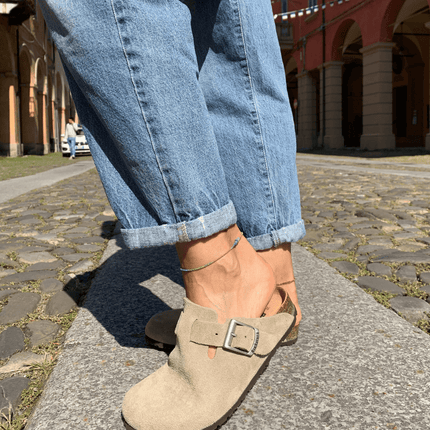 Sabot 11 VEGAS H I V Z SCAMOSCIATO TAUPE - Piedi Folli