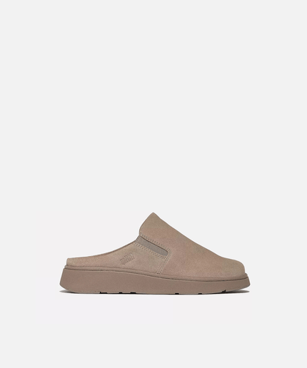 Sabot in camoscio grigio talpa - Piedi Folli