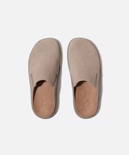 Sabot in camoscio grigio talpa - Piedi Folli