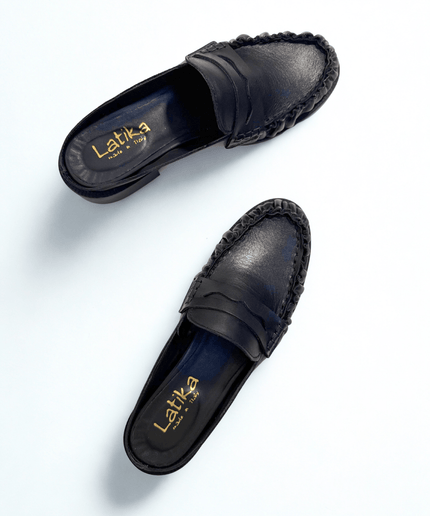 Sabot in pelle nero - Piedi Folli