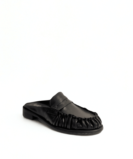 Sabot in pelle nero - Piedi Folli
