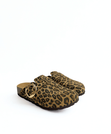 Sabot vegas in cavallino leopardato - Piedi Folli