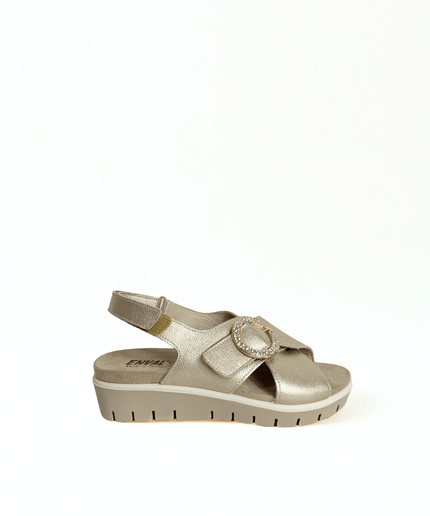 Sandali con intreccio platino - Piedi Folli