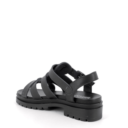 Sandali con tacco in pelle nero - Piedi Folli