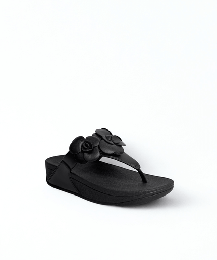 Sandali Lulu Flower infradito nero - Piedi Folli