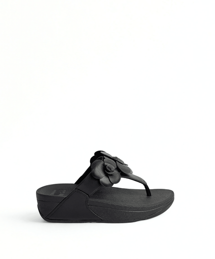 Sandali Lulu Flower infradito nero - Piedi Folli