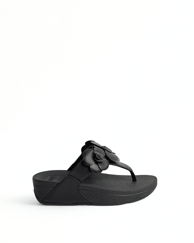 Sandali Lulu Flower infradito nero - Piedi Folli