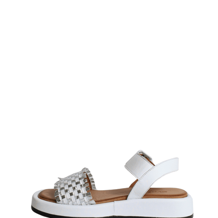 Sandalo alto in pelle con fascia - Piedi Folli