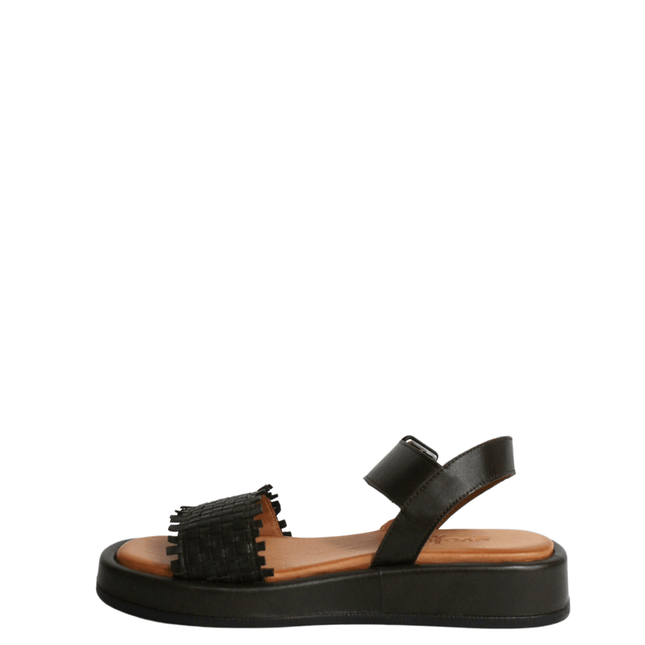 Sandalo alto in pelle con fascia - Piedi Folli