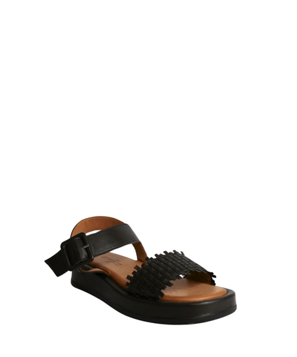 Sandalo alto in pelle con fascia - Piedi Folli