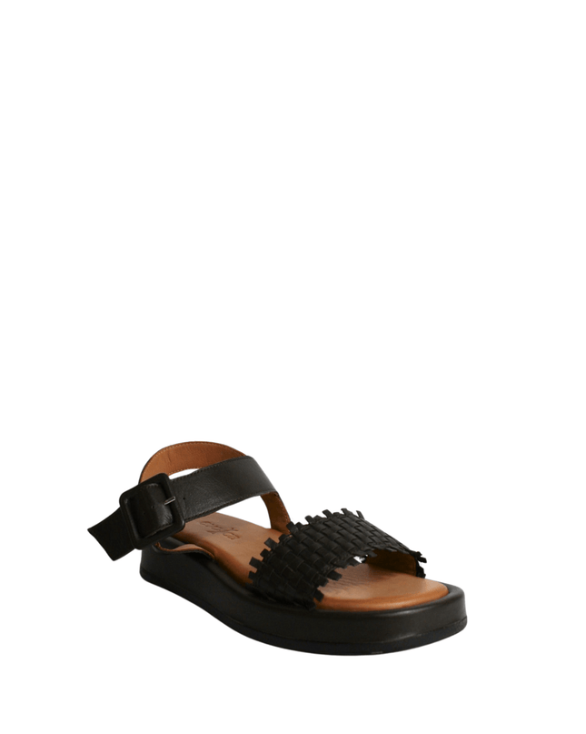 Sandalo alto in pelle con fascia - Piedi Folli