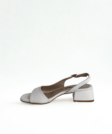 Sandalo bianco in pelle - Piedi Folli