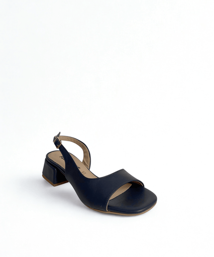 Sandalo blu navy in pelle - Piedi Folli