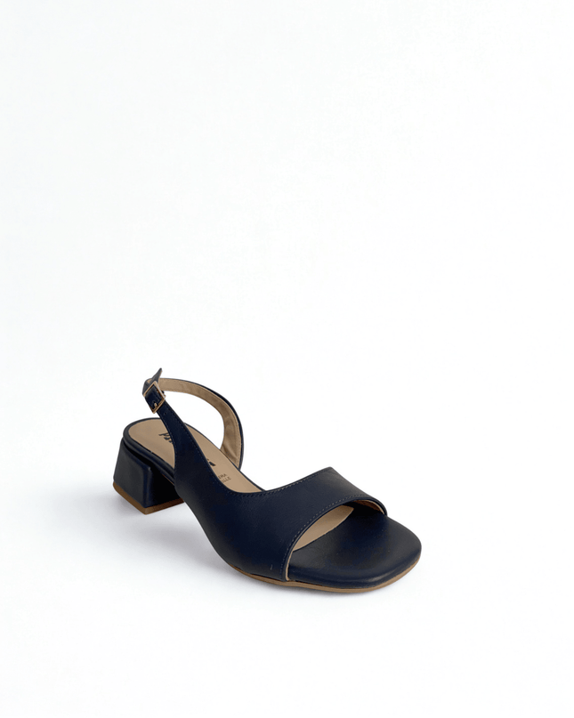 Sandalo blu navy in pelle - Piedi Folli