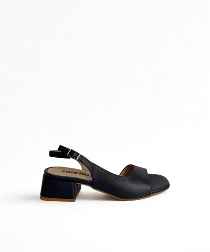 Sandalo blu navy in pelle - Piedi Folli