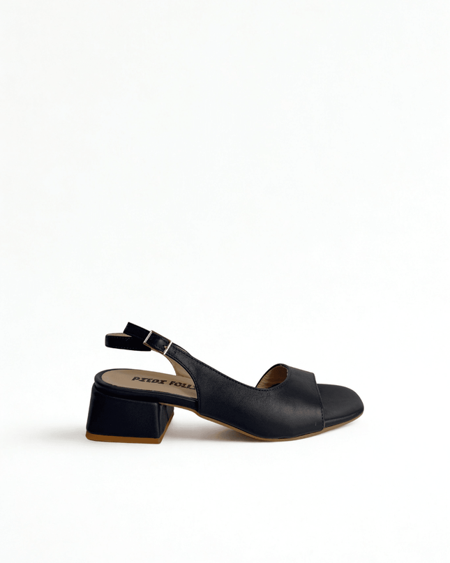 Sandalo blu navy in pelle - Piedi Folli