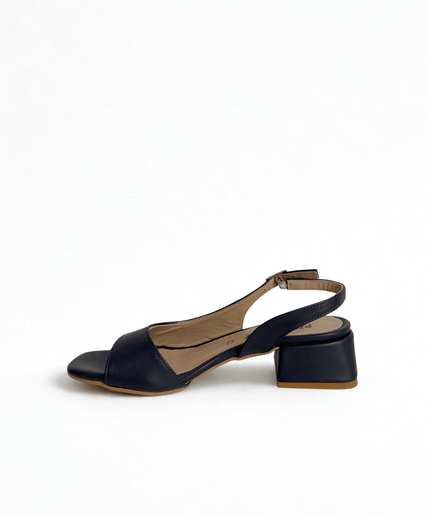 Sandalo blu navy in pelle - Piedi Folli