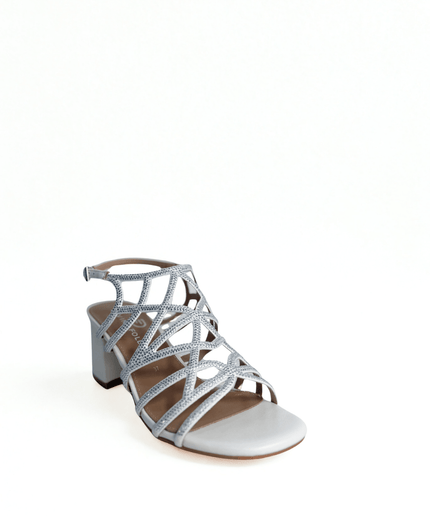 Sandalo con strass bianco - Piedi Folli