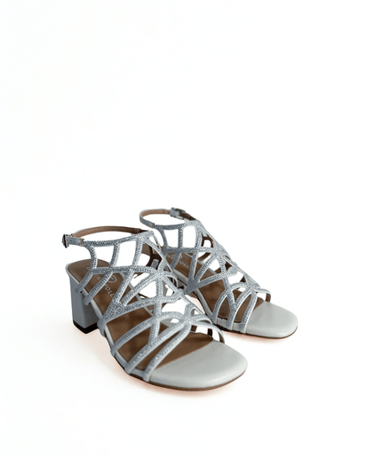Sandalo con strass bianco - Piedi Folli