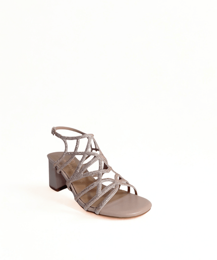 Sandalo con strass nude - Piedi Folli