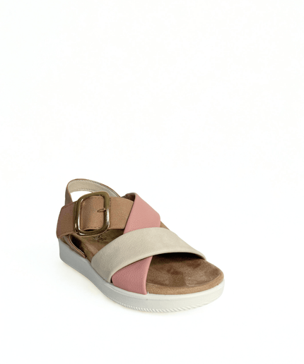 Sandalo daisy nappa bottal taupe - Piedi Folli
