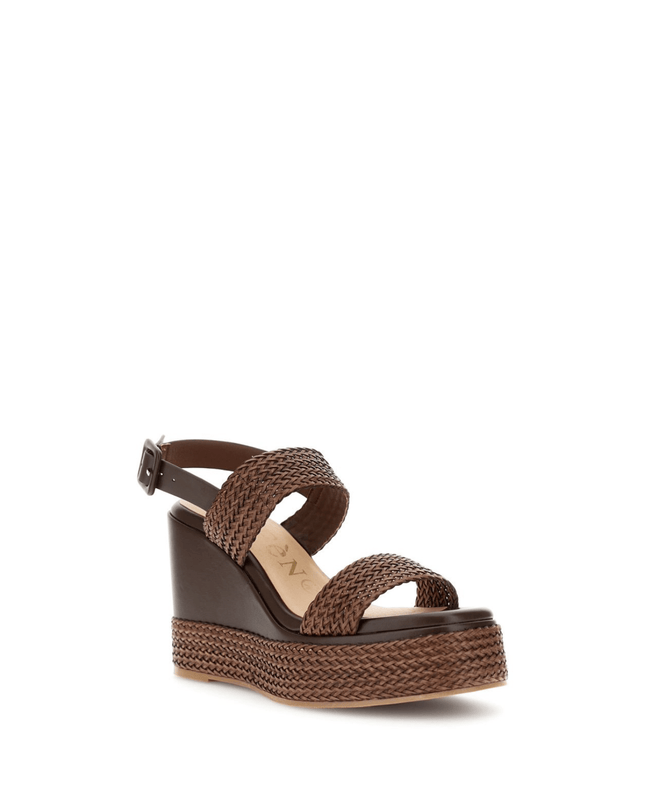 Sandalo due fasce con zeppa - Piedi Folli