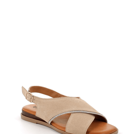 Sandalo in pelle beige - Piedi Folli