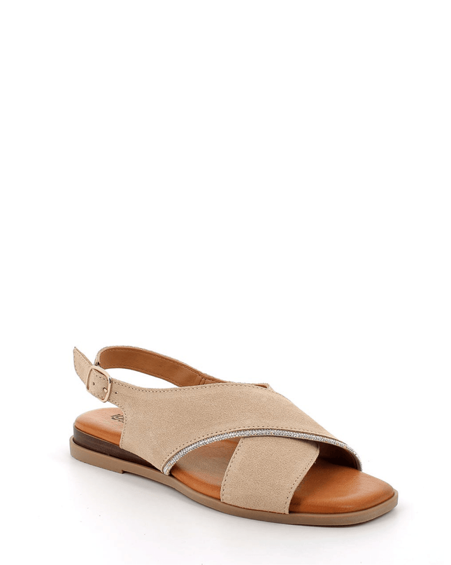 Sandalo in pelle beige - Piedi Folli