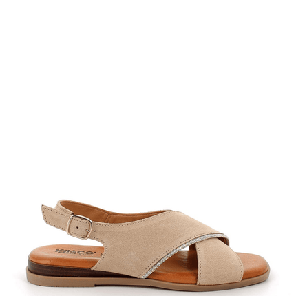 Sandalo in pelle beige - Piedi Folli